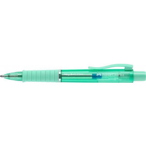 Kuličkové pero "Poly Ball View Aurora", modrá, 1 mm, XB, tělo mátově zelená, FABER-CASTELL 145767
