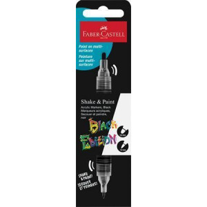 Akrylový popisovač "Shake&Paint", černá, 1,0/3,0 mm, oboustranný, FABER-CASTELL 285598