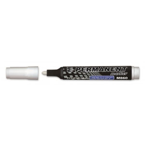 Permanentní popisovač "M860", bílá, kuželový hrot, 3 - 4 mm, GRANIT