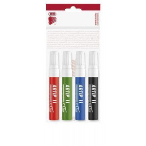 Popisovač na flipchart "Artip 11", 4 barvy, 1-3mm, kuželový hrot, ICO