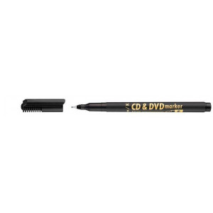 Permanentní popisovač na CD/ DVD, 0,5 mm, černá, ICO