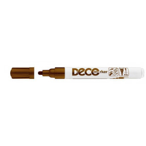 Lakový popisovač "Decomaker", hnědá, 2-4mm, ICO