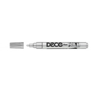 Lakový popisovač "Decomaker", stříbrná, 2-4mm, ICO