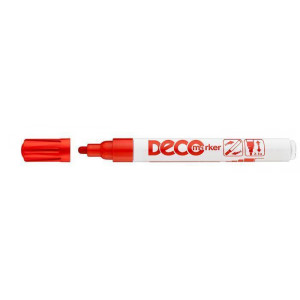 Lakový popisovač "Decomaker", červená, 2-4mm, ICO