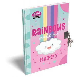 Deník/památník se zámkem "Lollipop Rainbow", A5, čistý, 60 listů, LIZZYSULI 7490225001