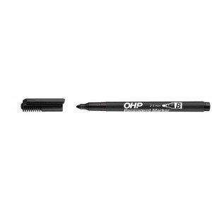 Permanentní popisovač, OHP, B, černá, 2-3mm, ICO