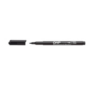 Permanentní popisovač, OHP, M, černá, 1-1,5mm, ICO
