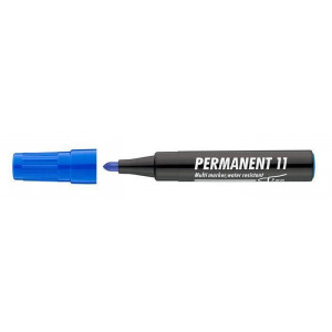 Permanentní popisovač "Permanent 11", modrá, 1-3mm, kuželový hrot, ICO