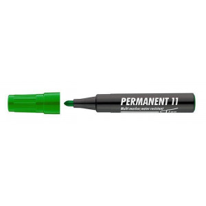Permanentní popisovač "Permanent 11", zelená, 1-3mm, kuželový hrot, ICO