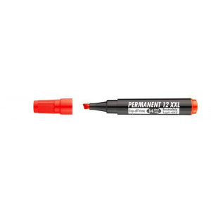 Permanentní popisovač "Permanent 12 XXL", červená, 1-4mm, klínový hrot, ICO