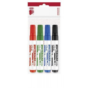 Popisovač na bílou tabuli a flipchart "Plan 12 XXL", 4 barvy, 1-4mm, klínový hrot, ICO