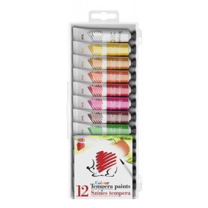 Temperové barvy "Süni", 12 barev, ICO