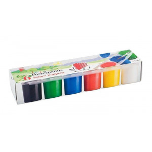 Temperové barvy, v kalíškách 25ml, 6ks, ICO "Ježek", různé barvy