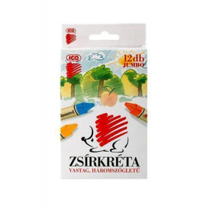 Voskovky "Ježek", 12 barev, trojhranné, jumbo, ICO 7220100000