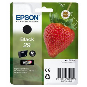 C13T29814010 Tintapatron XP235/332 nyomtatókhoz, EPSON, fekete, 5,3ml