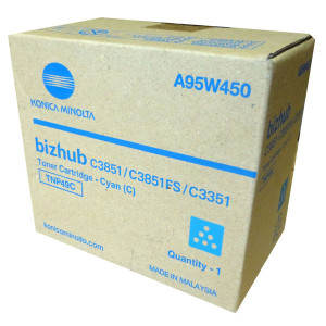 Konica Minolta originální toner A95W450, TNP-49C, cyan, 12000str.