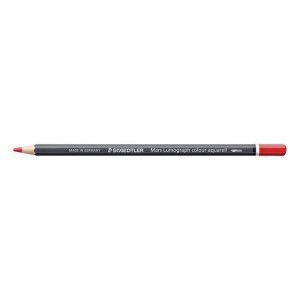 Akvarelová pastelka "Mars Lumograph 104", červená, šestihranná, STAEDTLER 104-2