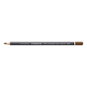 Akvarelová pastelka "Mars Lumograph 104", tmavě hnědá, šestihranná, STAEDTLER 104-79