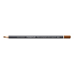 Akvarelová pastelka "Mars Lumograph 104", hnědá, šestihranná, STAEDTLER 104-7