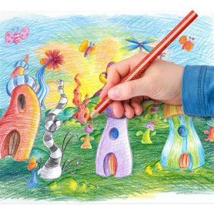 Sada pastelek "Noris Jumbo", trojúhelníkový tvar, s ořezávátkem, 10+2, STAEDTLER
