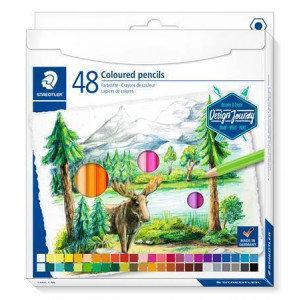 Pastelky "Design Journey", 48 různých barev, sada, šestihranné, STAEDTLER