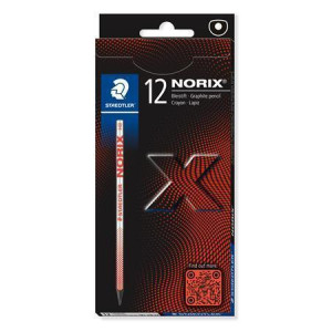 Grafitová tužka "Norix 181", červená, 12 ks, HB, sada, STAEDTLER 181 HB-24