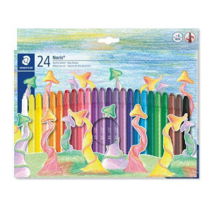 Voskovky "Noris 221", 24 barev, vysouvací, STAEDTLER 221 NWP24