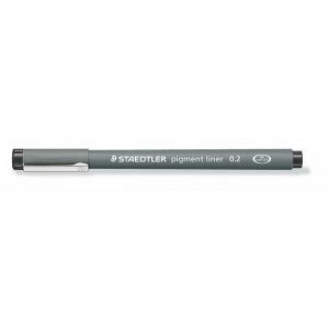 Liner "Pigment Liner", černá, 0,2 mm, STAEDTLER