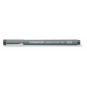 Liner "Pigment Liner", černá, 0,3 mm, STAEDTLER