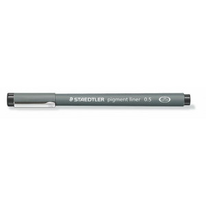 Liner "Pigment Liner", černá, 0,5 mm, STAEDTLER