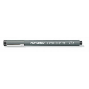 Liner "Pigment Liner", černá, 0,8 mm, STAEDTLER
