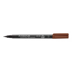Permanentní popisovač "Lumocolor 313 S", hnědá, 0,4 mm, OHP, STAEDTLER