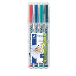 Ne-permanentní popisovač "Lumocolor 316 F", sada, 4 barvy, OHP, 0,6 mm, STAEDTLER