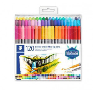 Sada fixů "Design Journey", 120 různých barev, oboustranné, 0,8/3,0 mm, STAEDTLER