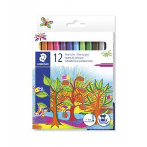 Fixy, sada, 12 barev, 1 mm, STAEDTLER