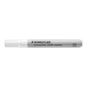 Křídový popisovač "Lumocolor 344", bílá, 2,4 mm, kuželový hrot, STAEDTLER 344-0