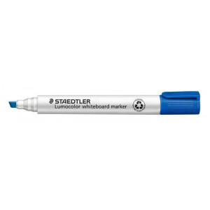 Popisovač na bílou tabuli "Lumocolor 351 B", modrá, klínový hrot, STAEDTLER