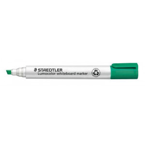 Popisovač na bílou tabuli "Lumocolor 351 B", zelená, klínový hrot, STAEDTLER