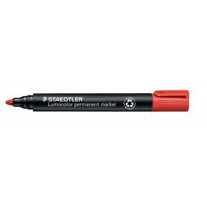 Permanentní popisovač "Lumocolor 352", červená, 2 mm, kuželový hrot, STAEDTLER
