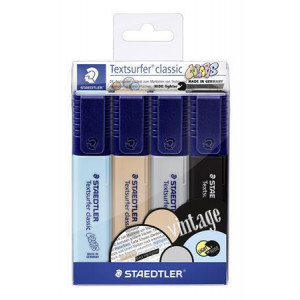 Zvýrazňovače "Textsurfer Classic Pastel", sada 4 různých barev, 1-5 mm, STAEDTLER