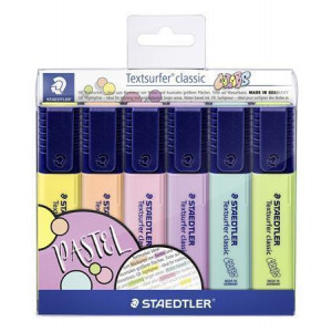 Zvýrazňovač "Textsurfer Classic Pastel", 6 různých barev, 1-5 mm, STAEDTLER
