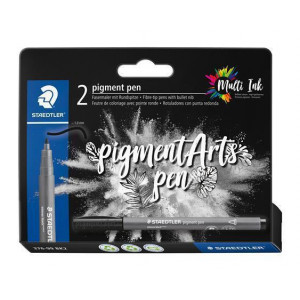 Fixy "376 Black", intenzivní černá, 1 mm, 2 ks, STAEDTLER 376-99 BK210