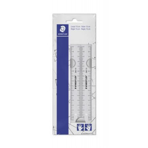 Pravítko, 15 cm, plastové, 2ks, blister, STAEDTLER