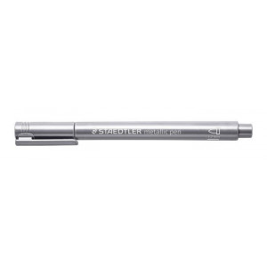 Metalický popisovač, 1-2mm, kuželový hrot, stříbrná, STAEDTLER