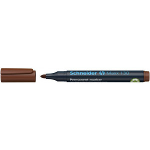 Permanentní popisovač "Maxx 130", hnědá, 1-3mm, kuželový hrot, SCHNEIDER