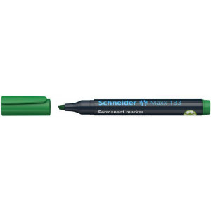 Permanentní popisovač "Maxx 133", zelená, 1-4mm, klínový hrot, SCHNEIDER