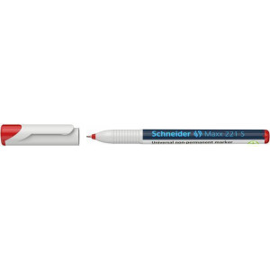 Popisovač "Maxx 221 S", červená, 0,4mm, OHP, SCHNEIDER