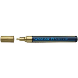 Permanentní lakový popisovač "Maxx 270", zlatá, 1-3mm, SCHNEIDER