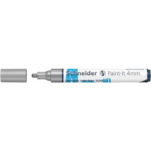 120254 Akrylový popisovač "Paint-It 320", stříbrná, 4 mm, SCHNEIDER