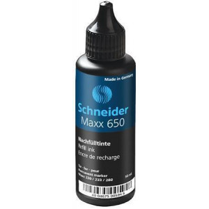 Náplň do permanentního popisovače "650", černá, 50 ml, pro 230, 233, 280,  SCHNEIDER